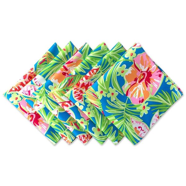 Design Imports 20 x 20 in. Summer Floral Print Outdoor Napkin CAMZ38875